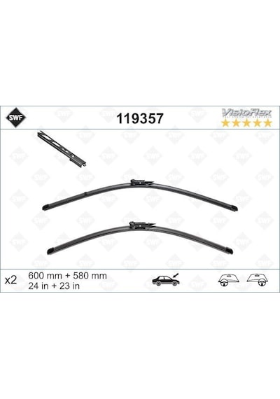 Sılecek - 753 - Supurgesı 600/580mm Swf - Spt-gld - Bmw E60