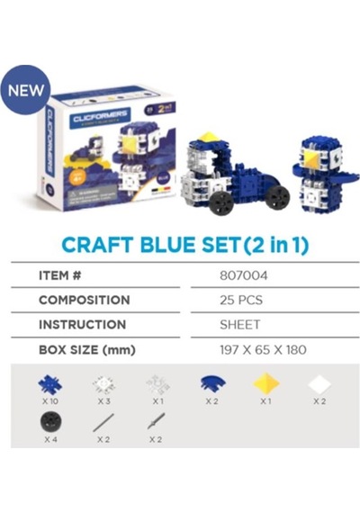 Clicformers Craft Blue Set 25 Parça