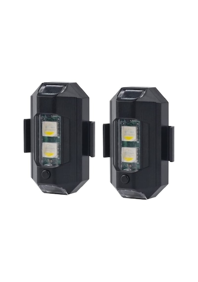 USB Şarjlı LED Bisiklet Arka Stop Uyarı İkaz Işığı 2 Adet Çok Renkli