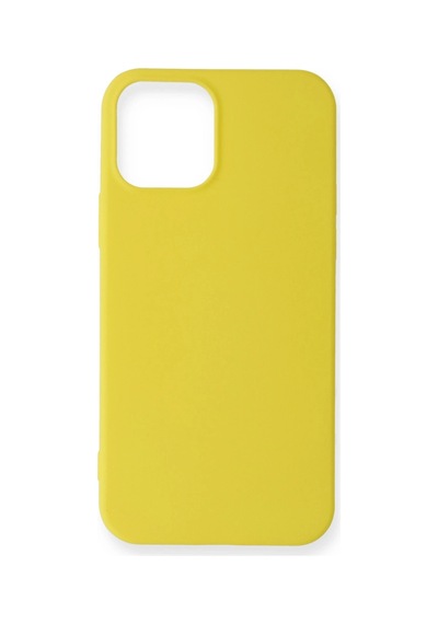 Newface - 370 - İphone 12 Mini Kılıf First Silikon - Kmrsfres - - Sarı
