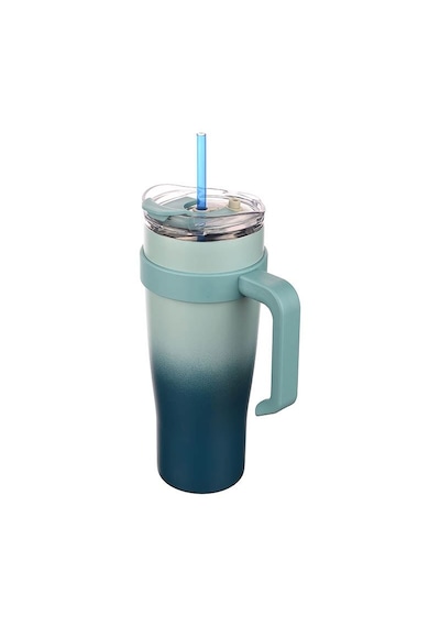 Essence Pipetli Paslanmaz Çelik Termos Bardak - 1000 Ml Lacivert - Mavi