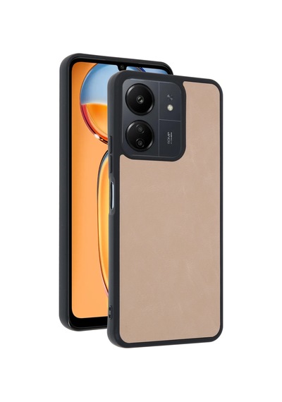 Newface Xiaomi Redmi 13c Kılıf Aras Deri Kapak Glblseme - 47 - Pudra
