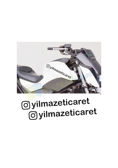 Kişiye Özel Instagram Oto Sticker Motosiklet Araba Etiket 2 Adet