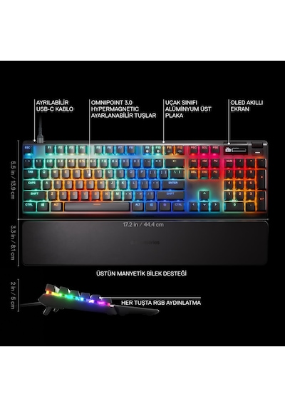 Steelseries Apex Pro Gen 3 Rgb Mekanik Oyuncu Klavyesi