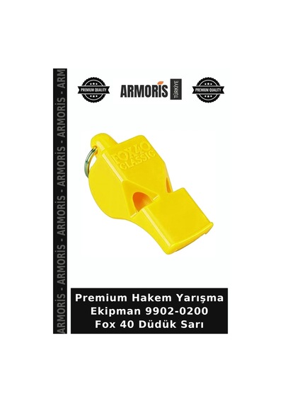 Premium Hakem Yarışma Ekipman 9902-0200 Fox 40 Düdük Sarı