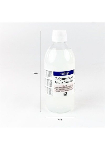 500 Ml. Poliürethan Parlak Vernik Maket Boyası, Vallejo 28650 Standart