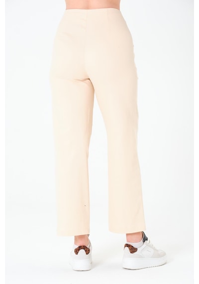 Sortie Collection Kemersiz Gabardin Pantolon Açık Bej