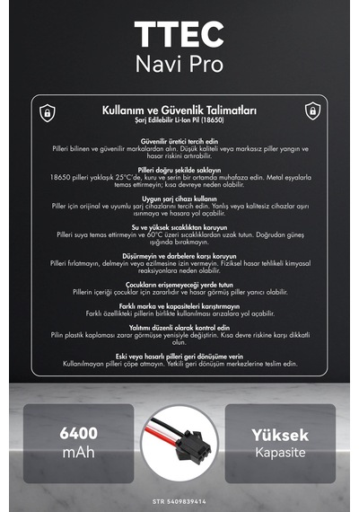 Ttec Navi Pro 6400mah Robot Süpürge Bataryası D.k