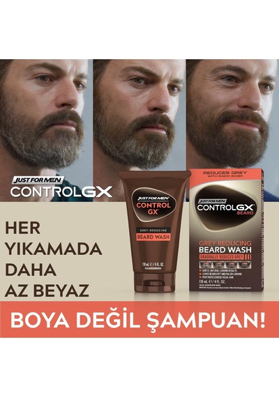 Just For Men Control Gx Gri Azaltıcı Sakal Ve Bıyık Yıkama Şampuanı 118 ML