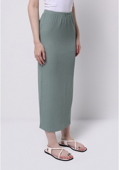 Colin's Colins Slim Fit Düz Kadın Yeşil Etek Cl1075023 Q1.v2 Sag Sage Yeşil