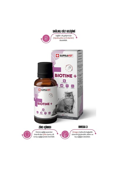 Biotine Kediler İçin Tüy Sağlığı Multi Vitamin Damlası 100 Ml