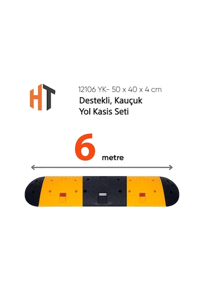 Destekli, Kauçuk Yol Kasisi Seti 6 Metre