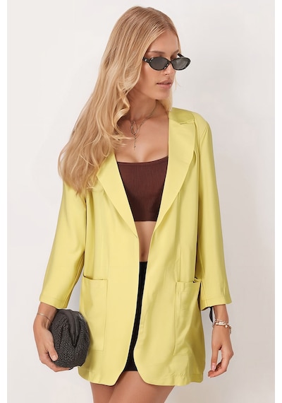 Armonika Kadın Fıstık Yeşili Cepli Oversize Ceket Arm-26k001005