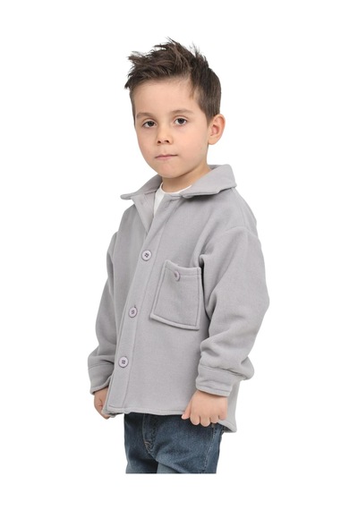 Erdem Kıds Erkek-kız Çocuk Unisex Pamuklu Günlük-casual Kışlık Polar Ceket Gömlek Açık Gri Açık Gri Erdem Kıds Erkek-kız Çocuk Unisex Pamuklu Günlük-casual Kışlık Polar Ceket Gömlek Açık Gri Açık Gri