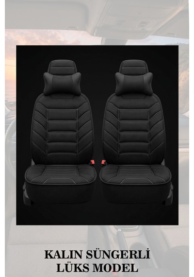 Renault Clio 3 2010 Uyumlu Lüks Siyah Renk Premium 2 Adet Minder Ve Yastık