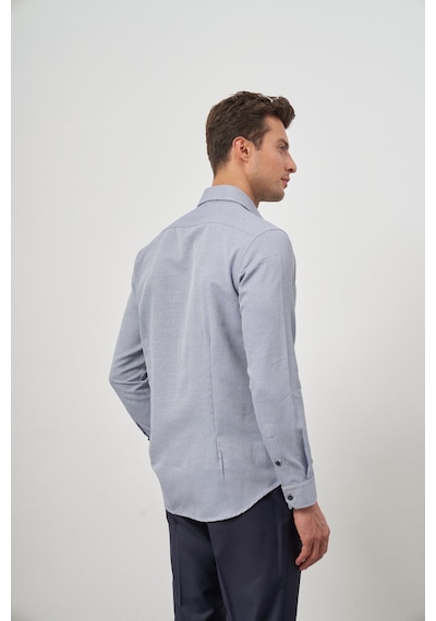 İmza Koyu Lacivert Uzun Kol Kendinden Desenli Armürlü Sert Yaka Cepsiz Pamuklu Classic Slim Fit Gömlek 1004245161 Koyu Lacivert İmza Koyu Lacivert Uzun Kol Kendinden Desenli Armürlü Sert Yaka Cepsiz Pamuklu Classic Slim Fit Gömlek 1004245161 Koyu Lacivert