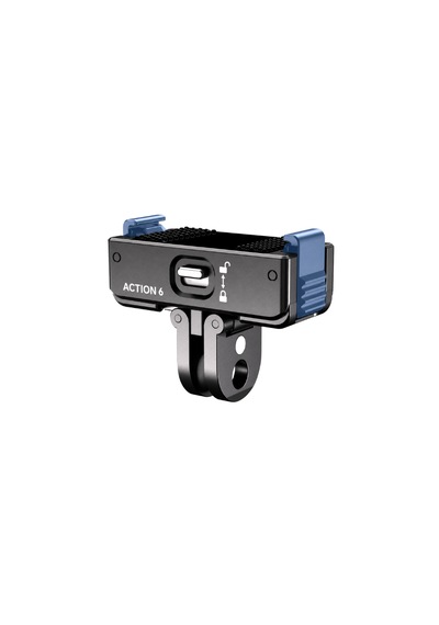 Quıckdock Qdx4-a6 Manyetik Ve Kilitli Aksiyon Kamera Montaj Adaptörü 1/4 Dişli Action 6 Uyumlu Siyah