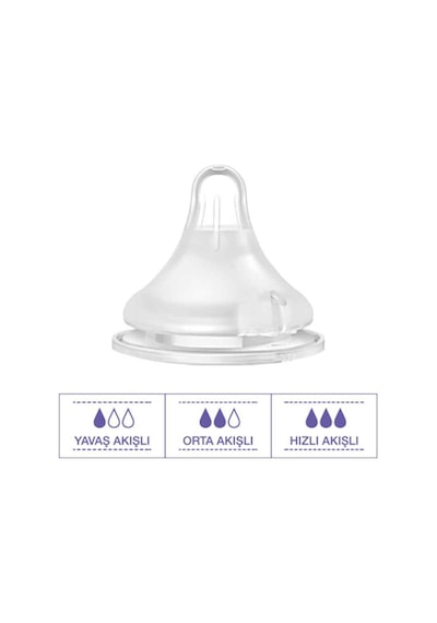 Lansinoh 76030 Natural Wave Biberon Emziği 2'Li Hızlı Akış