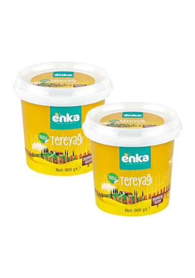 Enka Süt Tereyağı Tuzlu Kova 2'li - 900 G