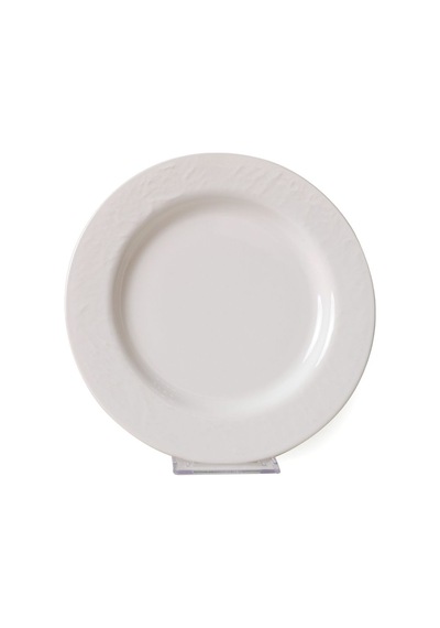 Keramika Beyaz İyonya Pasta Tabağı 22 Cm 6 Adet 006 Beyaz