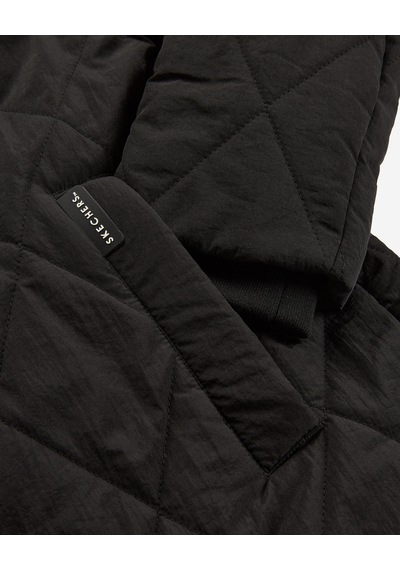 Skechers W Padded Long Diamond Light Jacket Kadın Siyah S2620099-3817