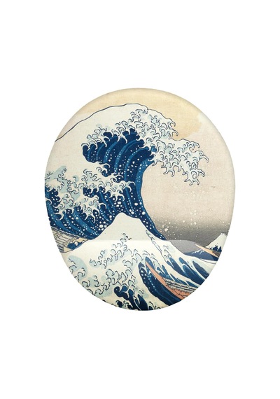 Hokusai Büyük Dalga Bilek Destekli Mouse Pad Çok Renkli