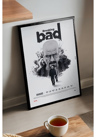 Breaking Bad Siyah Ahşap Çerçeveli Poster, Dizi Duvar Tablosu