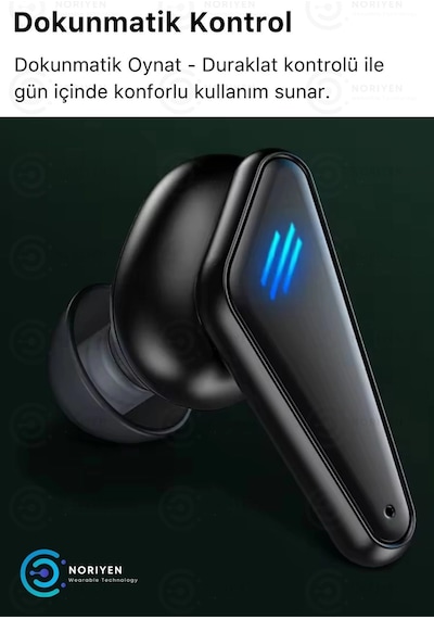 K55 Tws Pro Oyuncu Kulaklığı 3d Stereo Ses Extra Bass Işıklı Mikrofonlu Bluetooth Kablosuz Kulaklık