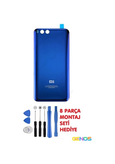 Xiaomi Mi Note 3 Arka Cam Kapak Batarya Pil Kapağı + Montaj Set Mavi Diğer