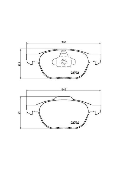 Brembo Ön Fren Balatası Focus C-max 04-15 Mazda3 03 10 Volvo S40-v50-c30-c70 04-13 Brembo P24061 Av6j2k021aa-3m512k021ab-30742030