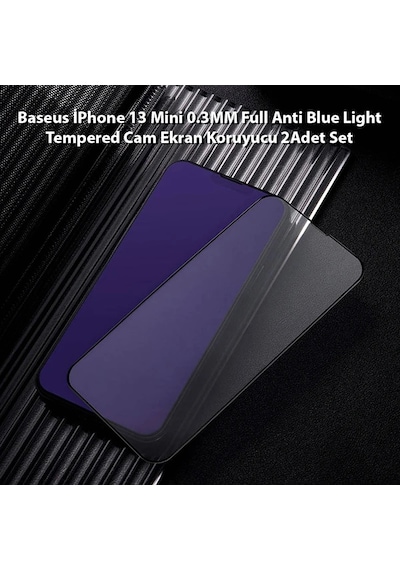 Baseus İphone 13 Mini 0.3mm Full Çerçeve Cam Ekran Koruyucu 2 Adet- 5775