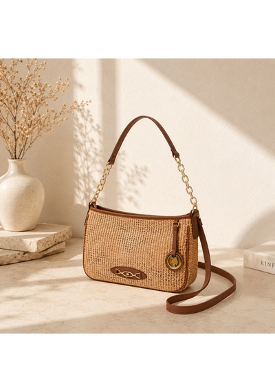Us Polo Assn U.s. Polo Assn. Kadın Hasır Omuz Ve Çapraz Çanta Us24398 K.bej