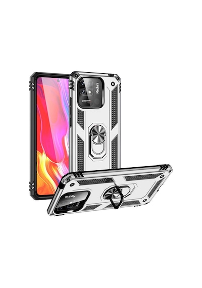 Xiaomi Poco C40 Kılıf Zore Vega Yüzüklü Standlı Zırh Kılıf