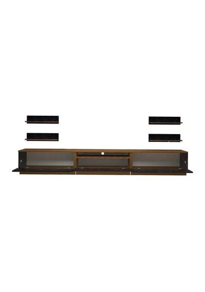 Decoraktiv Trendstyle 270rs Mdf Tv Ünitesi Tv Sehpası Ceviz - Siyah Mermer