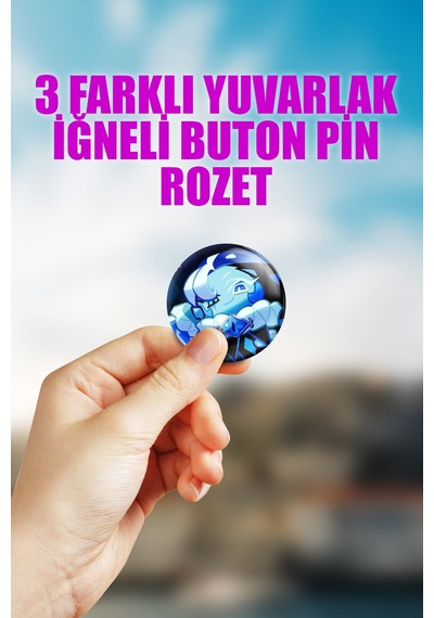 Cookie Shadow Milk Cookie Çanta Süsü Rozet İğneli Buton Rozet Seti 3 Adet Üçlü