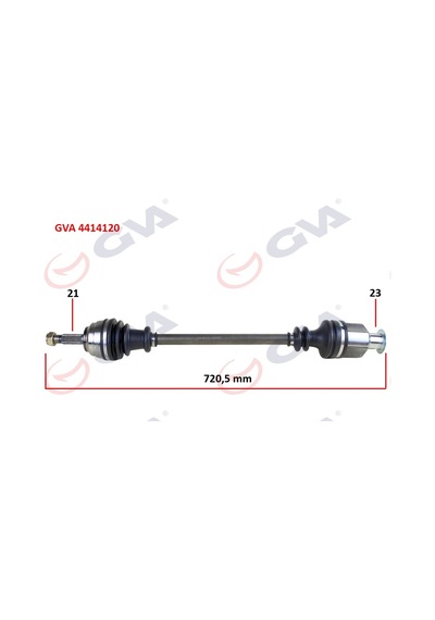 Gva Komple Aks Sağ Kangoo 1.9dtı 98-08 721mm Gva 4414120 7701352775 7701352777 8200088974