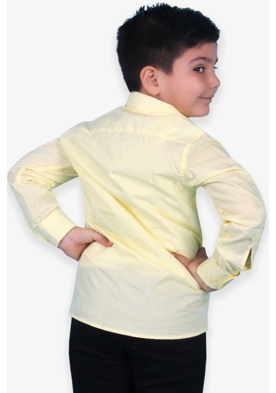 Ebru Breeze Erkek Çocuk Gömlek Basic 3-14 Yaş, Sarı