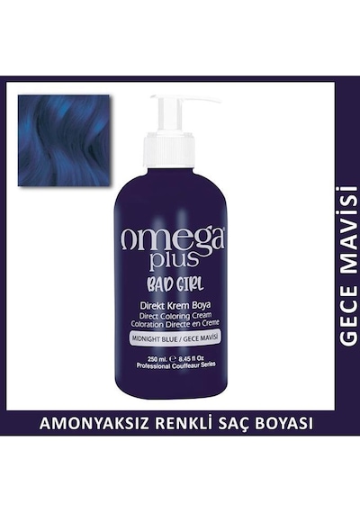 Omega Plus Bad Girl Gece Mavisi Amonyaksız Renkli Saç Boyası 250