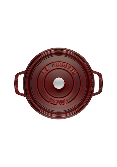 Staub 405093620 Yuvarlak Döküm Tencere Bordo 28 CM
