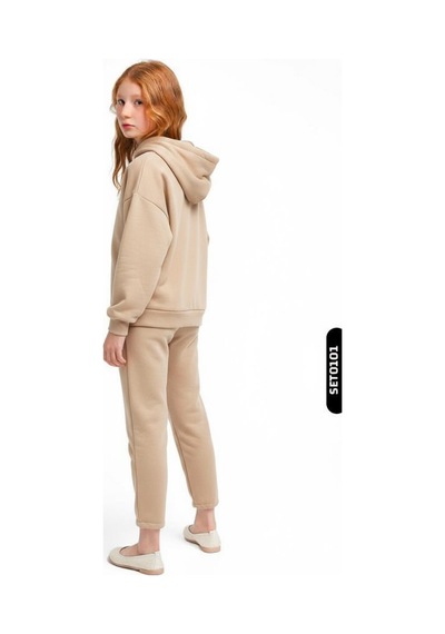 Xo Kids Kız Çocuk Eşofman Takım 1-5 Yaş 7034 Bej