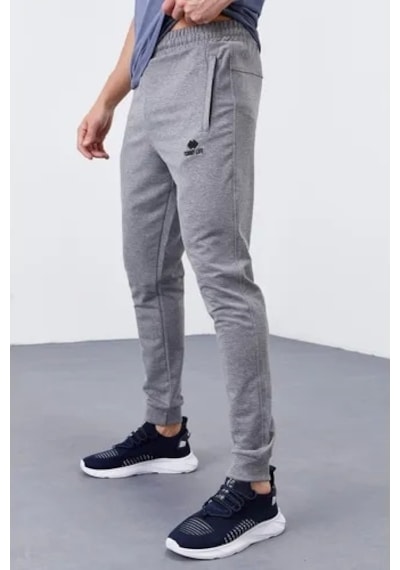 Tommy Life 84343 Cep Fermuarlı Gri Melanj Erkek Eşofman Altı-84343 Gri