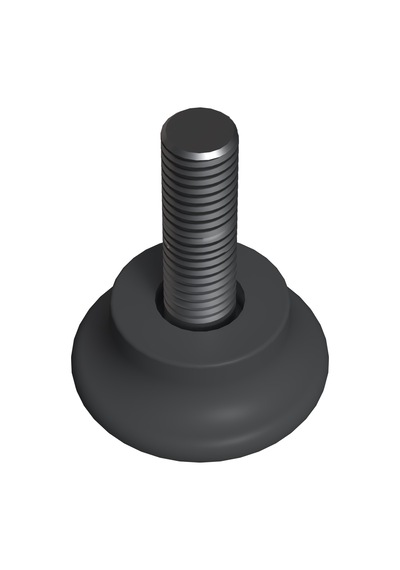 Cateksss M8x25 Düz Bingo Ayak, Pingo Ayak Çap:30 Mm Gri - 5 Li Paket