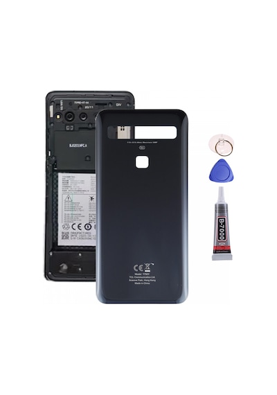 Tcl 10l Siyah Arka Kapak Batarya Kapağı Pil Kapağı Yapışkan Ve Sökme Aparatıyla Beraber Full Set Siyah