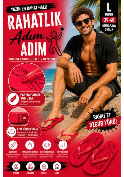 Pazarız Basic Parmak Arası Terlik Unisex Kadın Erkek Çocuk Eva Plaj Terliği Flip Flop Yazlık Deniz Havuz Günlük Kullanım Rahat Yumuşak Taban Acıtmaz Hafif Kaymaz Terlik Kırmızı Pazarız Basic Parmak Arası Terlik Unisex Kadın Erkek Çocuk Eva Plaj Terliği Flip Flop Yazlık Deniz Havuz Günlük Kullanım Rahat Yumuşak Taban Acıtmaz Hafif Kaymaz Terlik Kırmızı