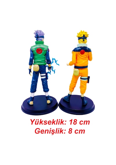 Naruto: Shippuden Naruto Uzumaki Kakashi Hatake Anime Manga Karakter Figür Seti 2 Kahraman Bir Arada Naruto - Bandai