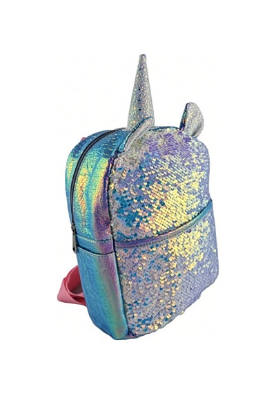 Anaokulu Sırt Çantası Pullu Unicorn 28x22x10 Cm Çocuk Oyun Okulu Çantası Çok Renkli
