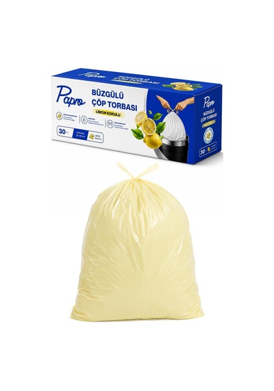 Limon Kokulu Orta Boy Çöp Poşeti 30'lu, 55x60 Cm, Dayanıklı Mutfak Çöp Torbası