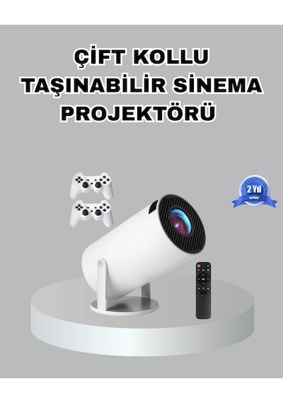 Taşınabilir Projeksiyon Cihazı 4k Destekli Wi-fi Kablosuz Ekran Yansıtma