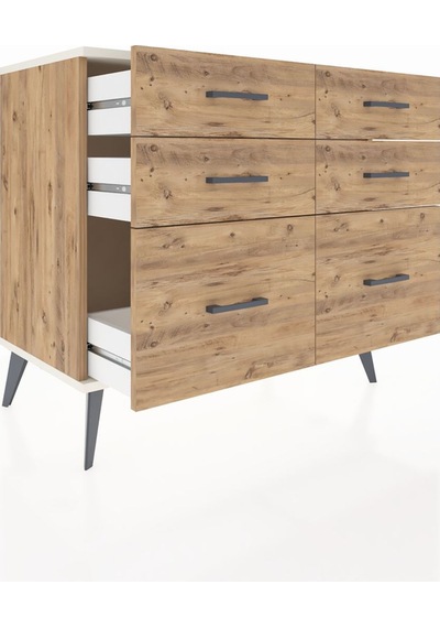 Hyperion Şifonyer 6 Çekmeceli 88x44x80 Çam-aytaşı/çam Aytaşı/çam Hyperion Şifonyer 6 Çekmeceli 88x44x80 Çam-aytaşı/çam Aytaşı/çam