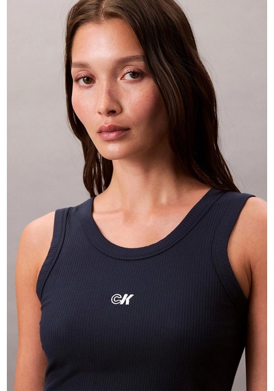 Calvin Klein Jeans Kadın Modal Fitilli Mavi Bluz Lv044c900g-cef Mavi